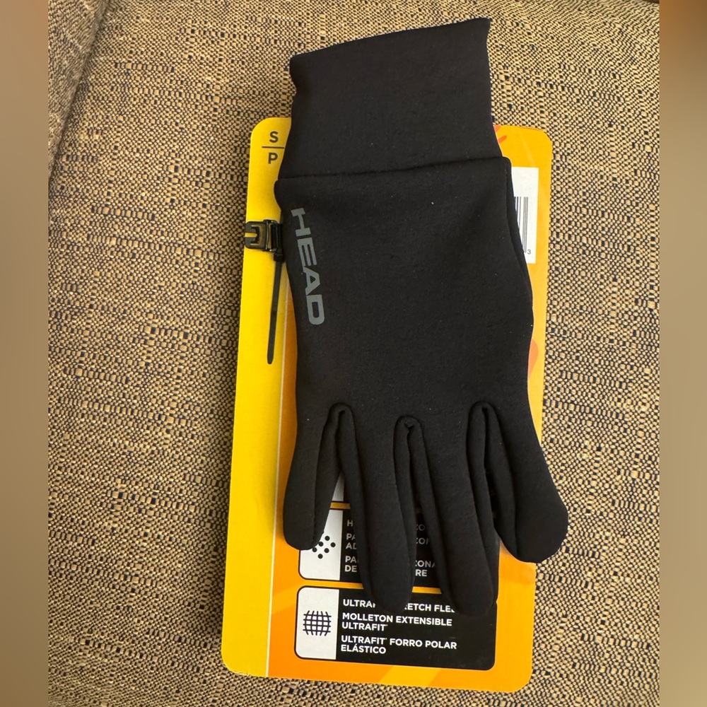 HEAD Black Touchscreen Running Gloves Men’s Size Small NWT